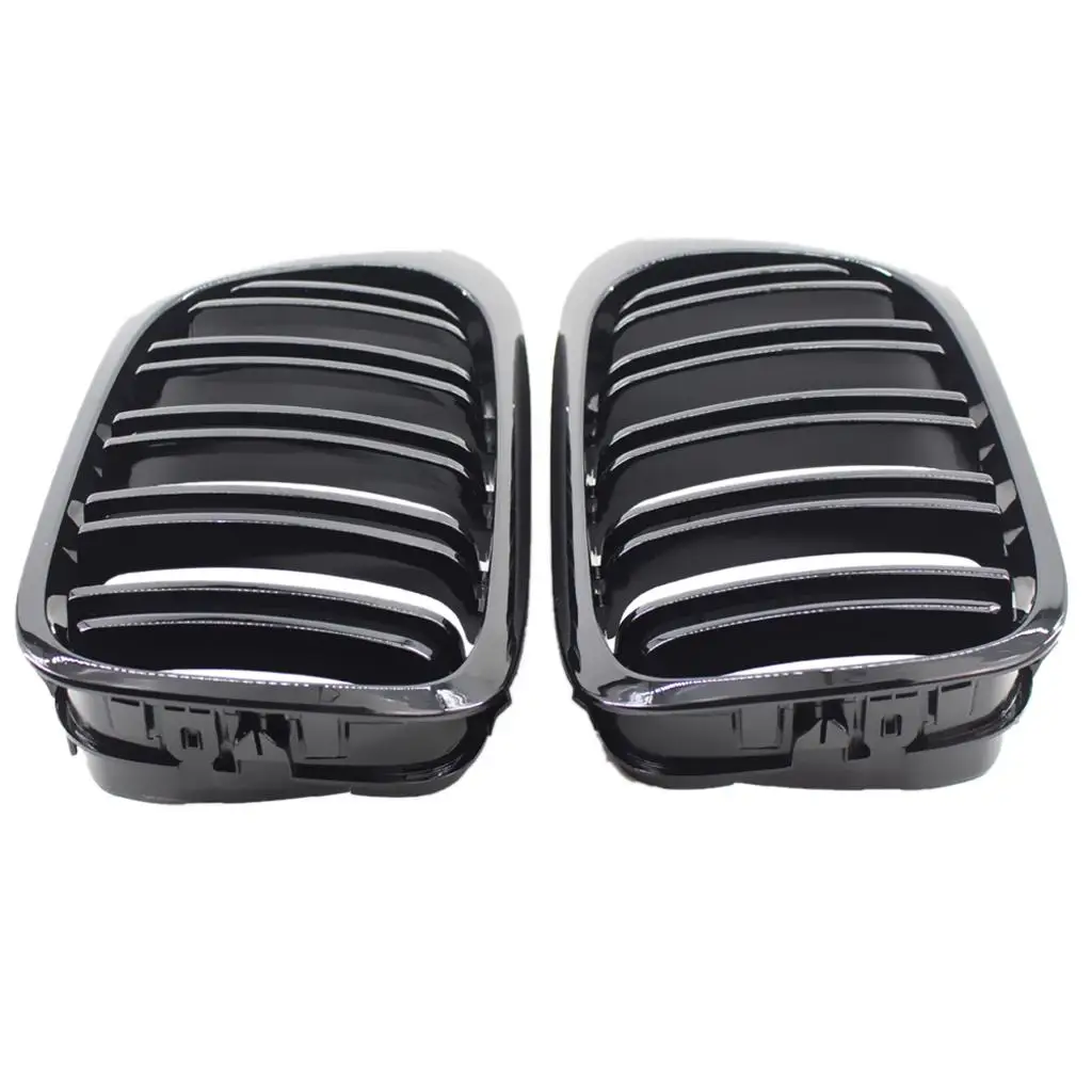 for  E499-2002 2Door Pre-Facelift Glossy Black Kidney  Grille