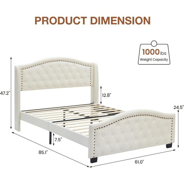 King size bed frame deals 1000 lbs