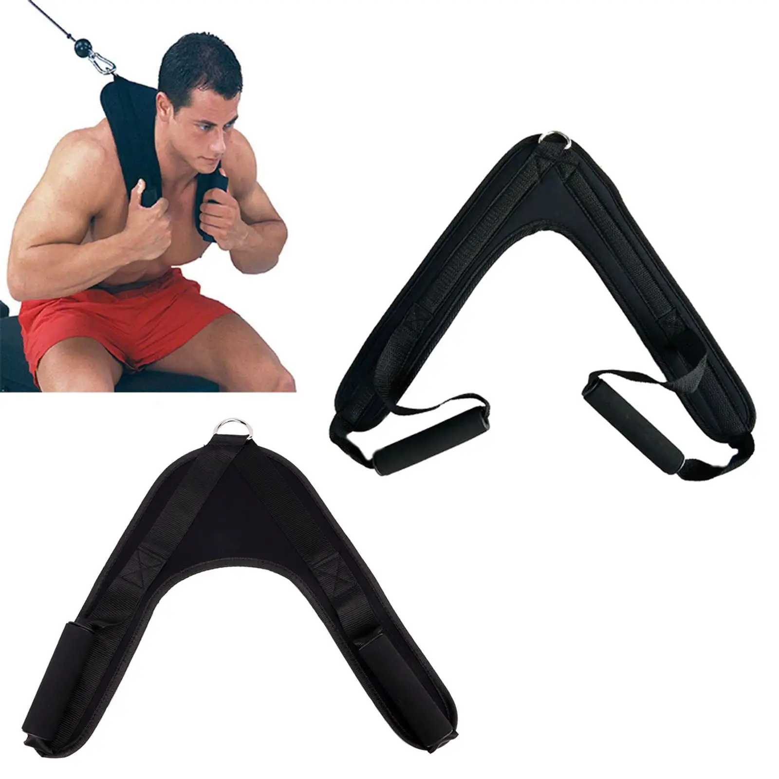 Abdominal Crunch Harness Shoulder Strap Belt Muscle Training for Fitness Gym
