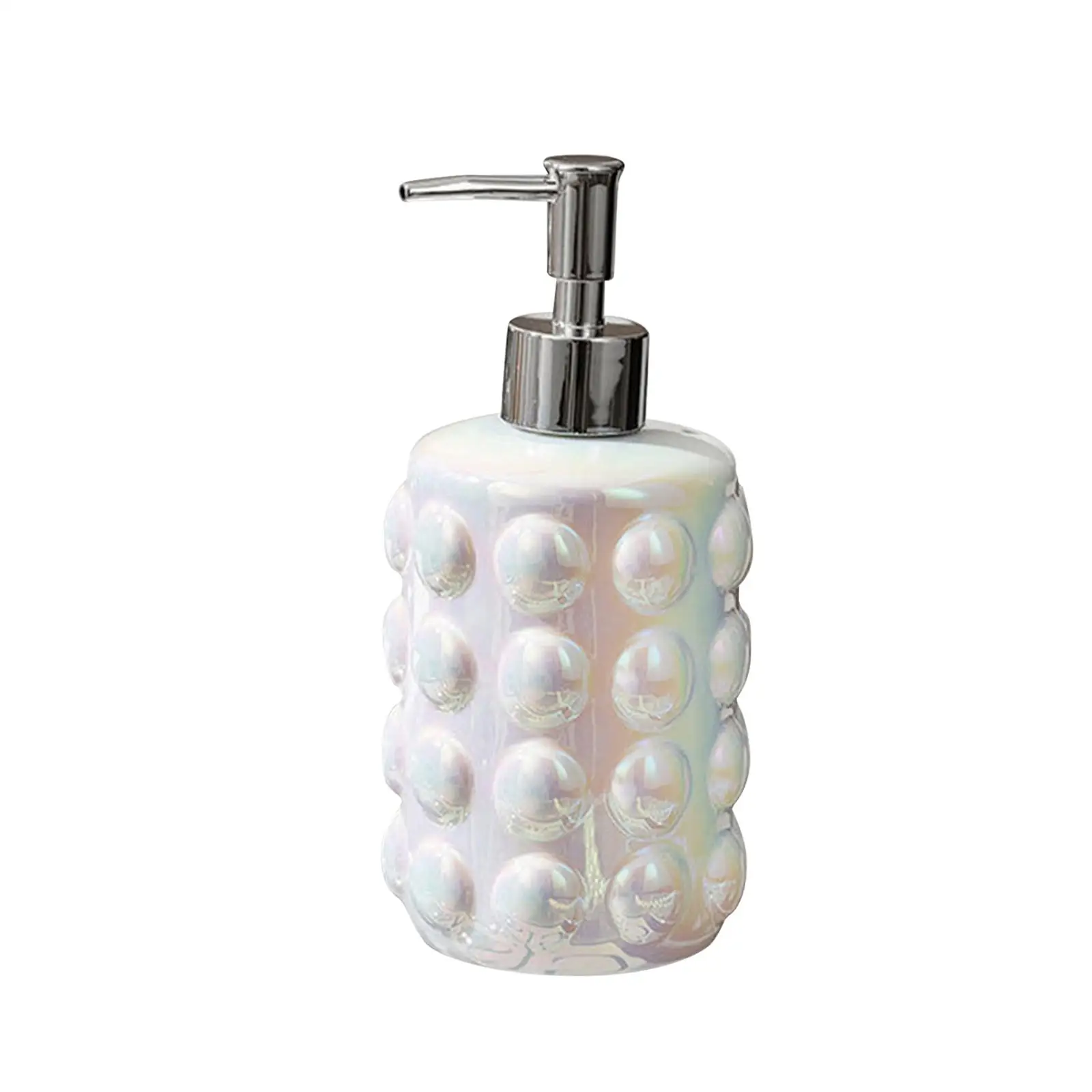 Ceramic Liquid Hand Soap Dispenser 350ml Countertop Soap Dispenser for Bathroom Washroom Size 8cmx12cm Elegant Bubble Appearance