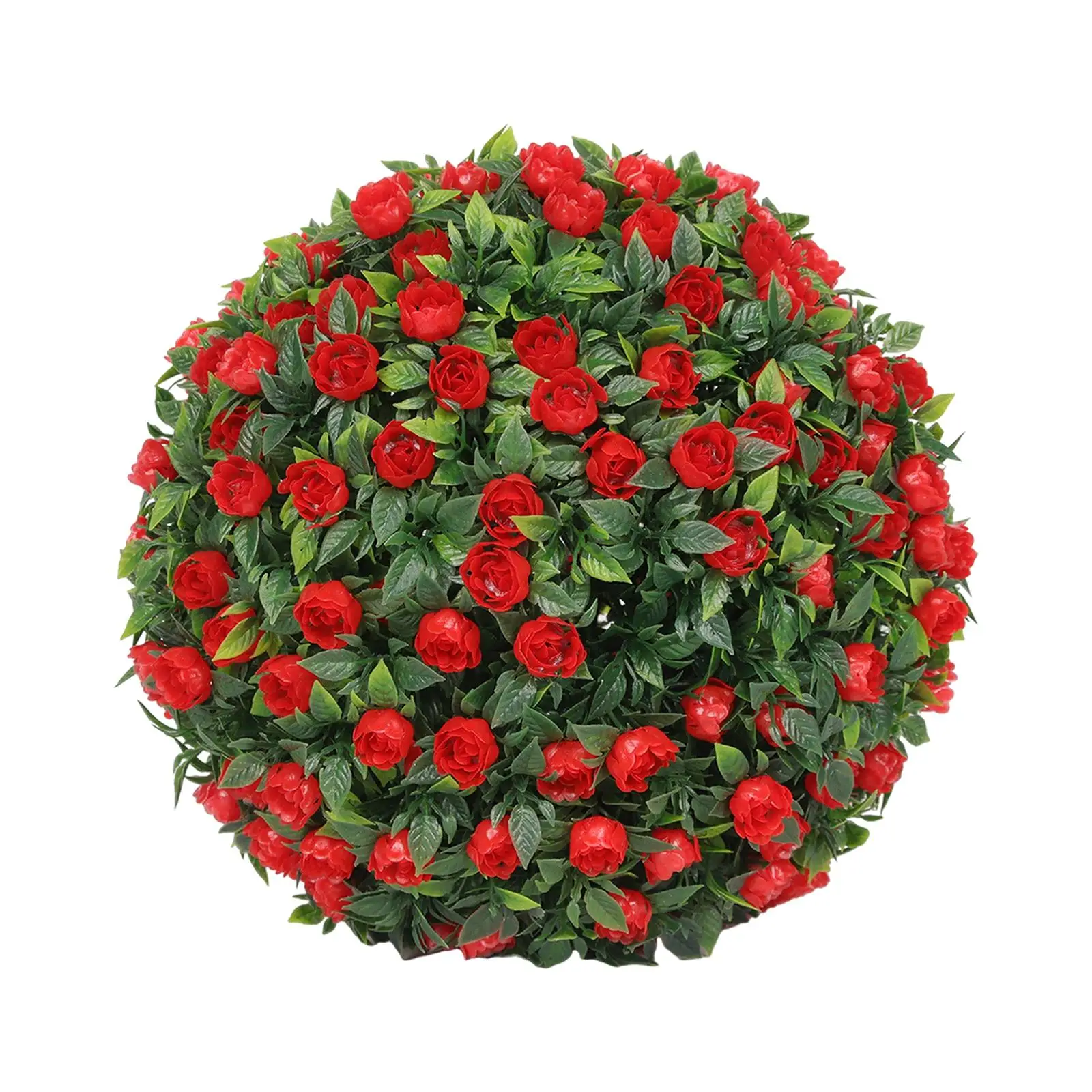 Simulation Plant Flower Hanging Topiary Ball 7.8inch Sturdy Convenient Assemble Versatile Floral Decoration for Outdoor Patio