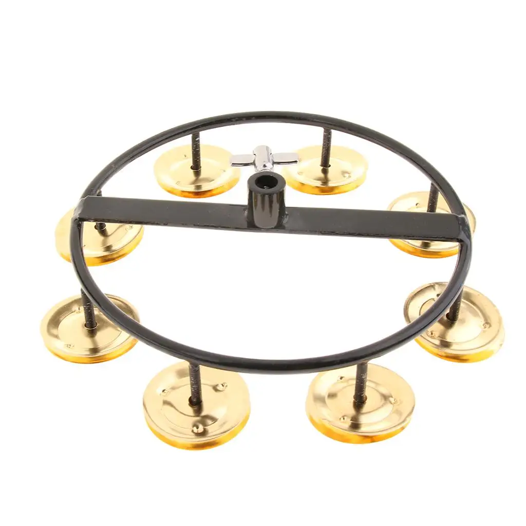 Hi-hat Tambourine with Single Row Steel  for Percussion Accessories