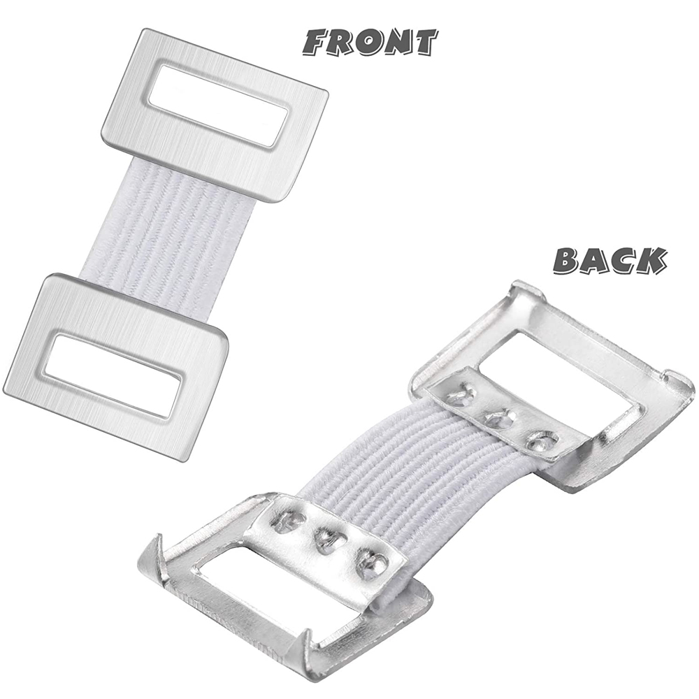 10/20/30Pcs Replacement Elastic Bandage Wrap Stretch Metal Clips Fixation Clamps Hooks First Aid Kit for Sport White/Coffee