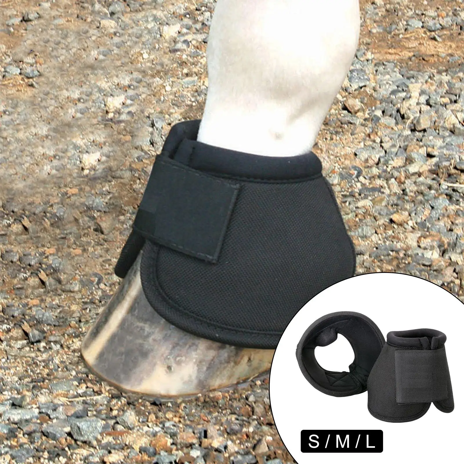 Horse Bell Boot Washable Anti Twist Heavy Duty for Equestrian Equipment