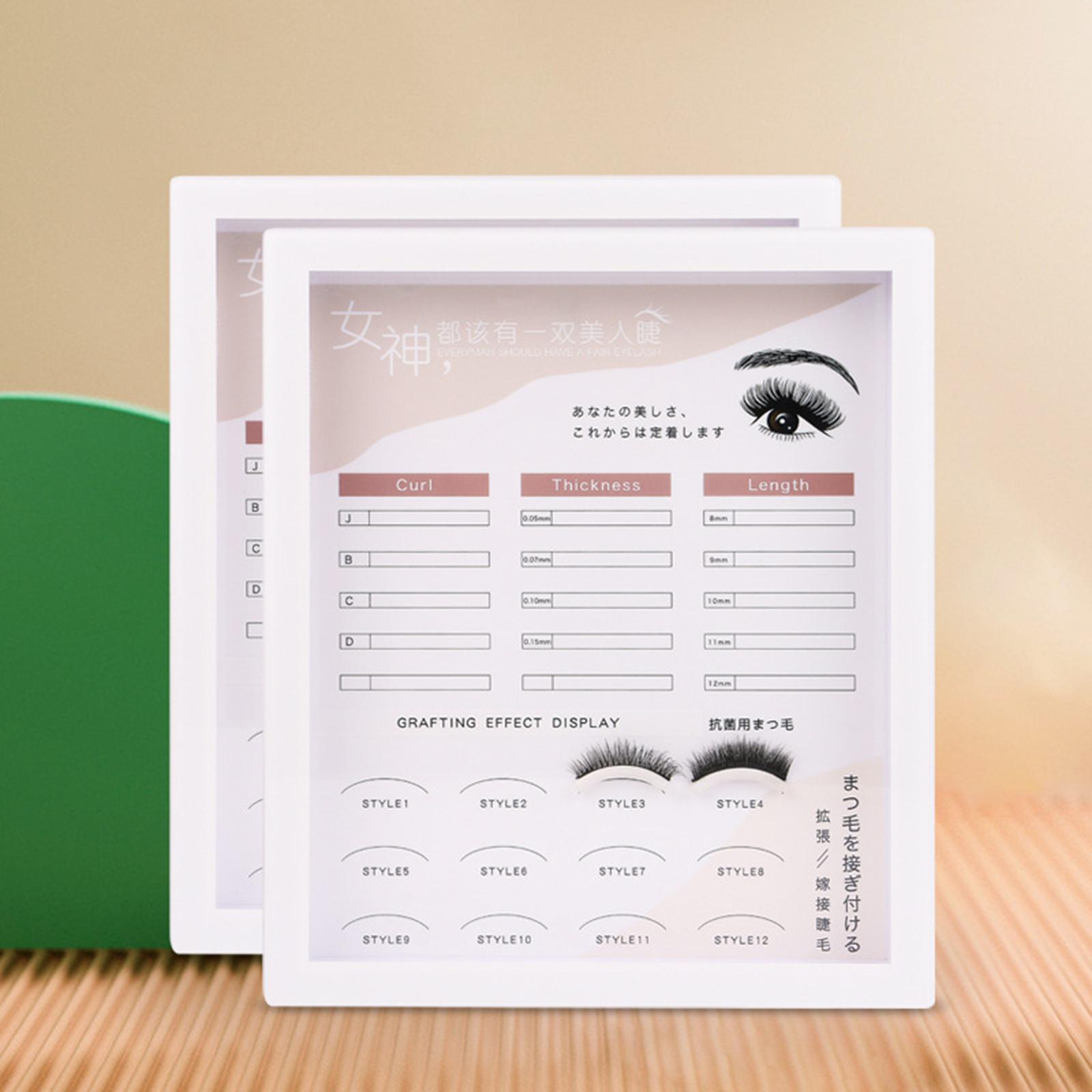 Eyelash Extension Display Plate Eyelash Tools Eye Lash Stand Acrylic Magnet Closed Make up Beauty Graft Lash Template for Women