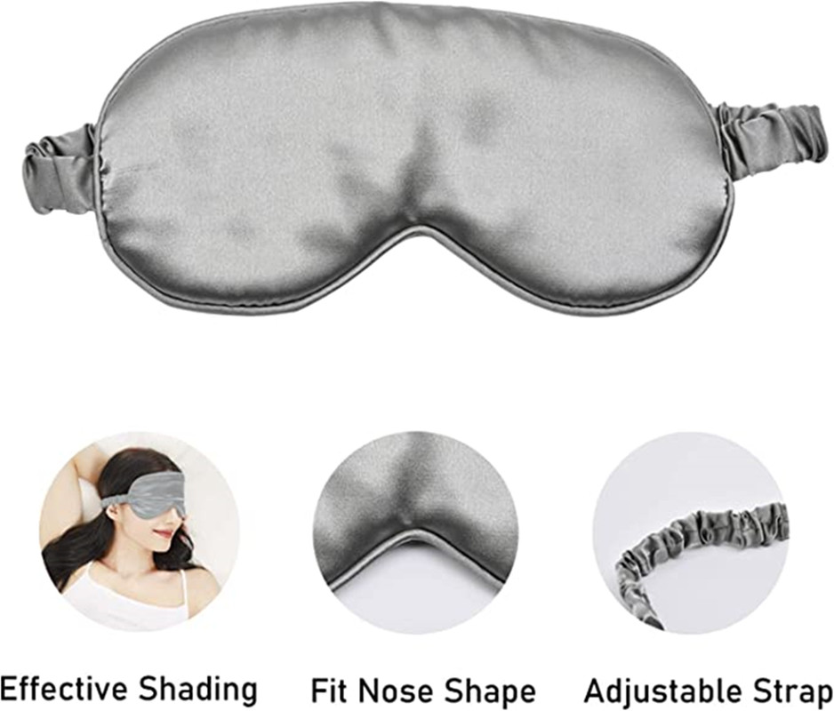 Best of Imitated Silk Eye Mask For Sleeping Breathable Eyeshade Cover Sleeping Mask For Travel Nap Soft Comfort Blindfold Night Eyepatch Reviews & Tips - Image 4