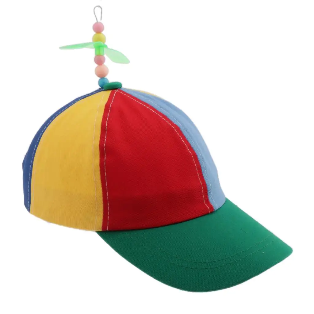 2X Novelty Kids Size Helicopter Hat with Propeller Can Adjustable  Kids