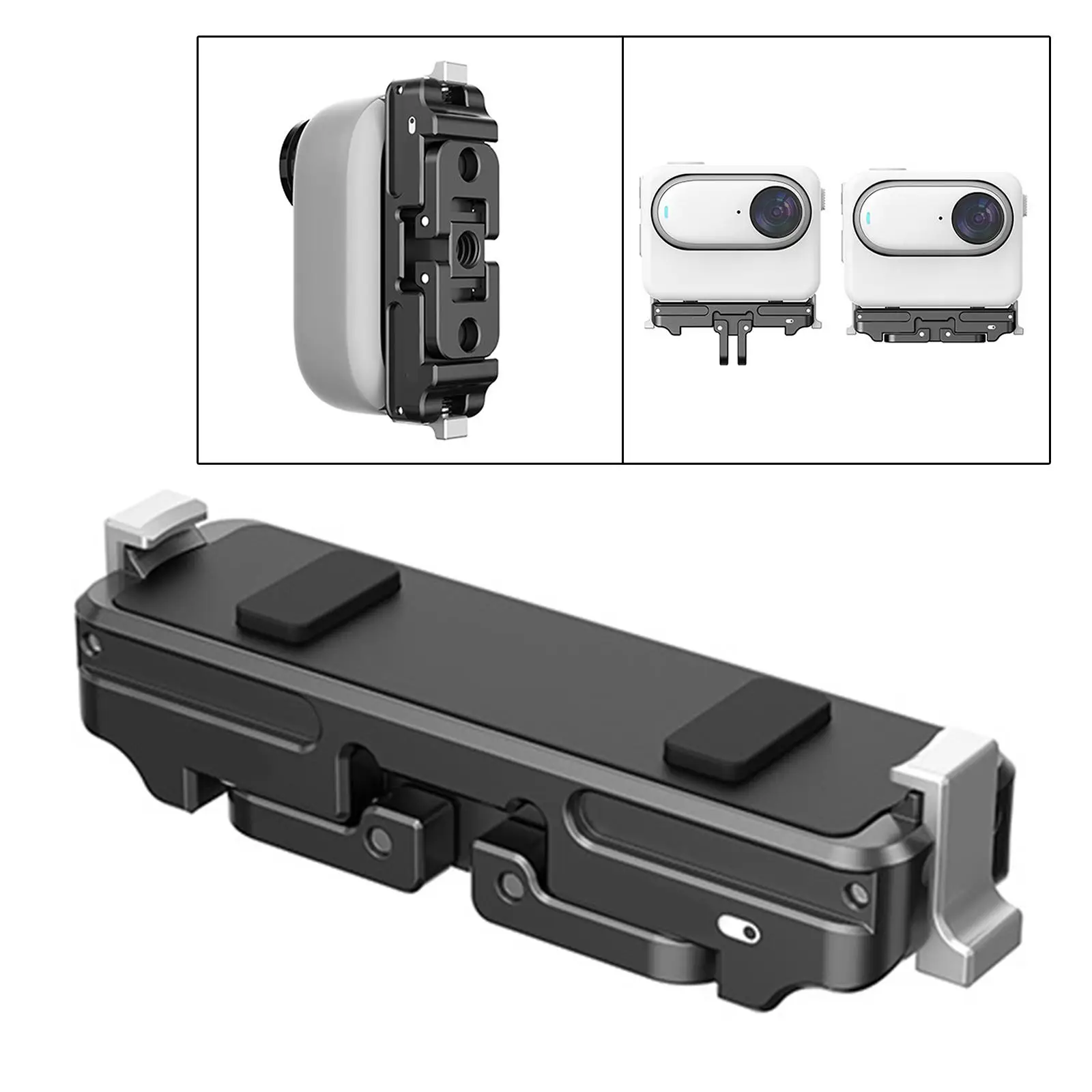 Action Camera Mount Adapter with Claw Buckle Magnetic Aluminum Alloy Durable Quick Release Accessory Bracket Parts for Go 3