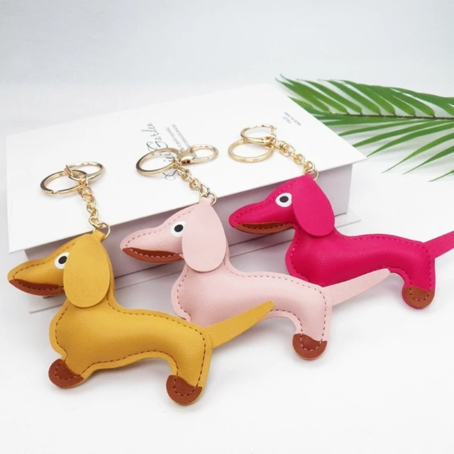 Mini Dachshund Dog Charm Keychains Pendant Backpack Decoration for Women  Girls - AliExpress