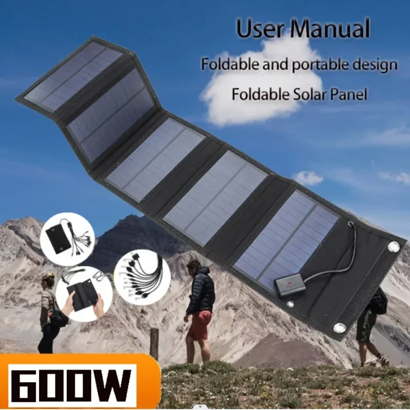Description Picture 2 of itemUSB Waterproof Outdoor 600W 5V Solar Panel Power Bank, Suitable for Travel and Camping Solar Phone Charger System Hot Selling