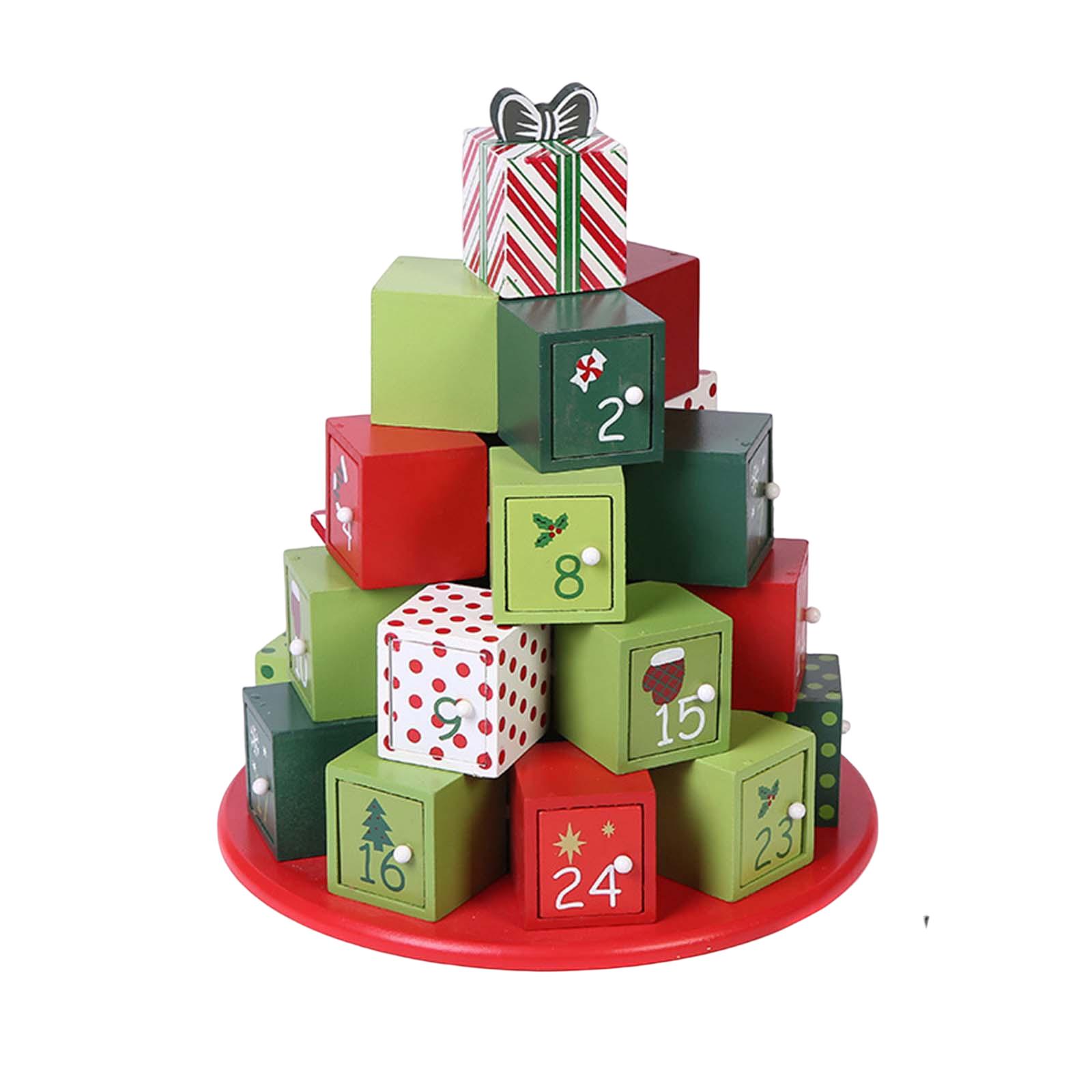 Gift Box Decorations Creative with Drawers Tree Advent Calendar for Shopping Mall Counter Window Bedroom Souvenir