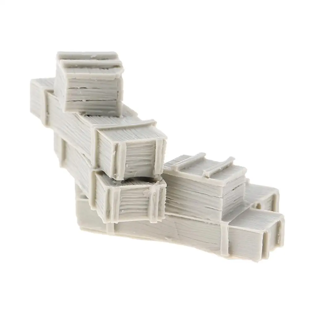 1/35 Resin Figure Kit 6 Crate Miniature War Game Scenery Box Unpainted Model Kit for Children