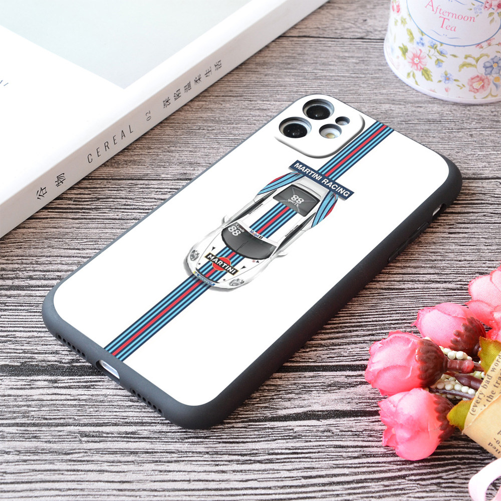 motorola one 5g ace phone case Martini Pattern Print Soft Silicone Matt iPhone Case For Apple 11 Pro Max Series Carbon Fiber Racing Stripes No7 No23 70 F1 moto g stylus 5g case