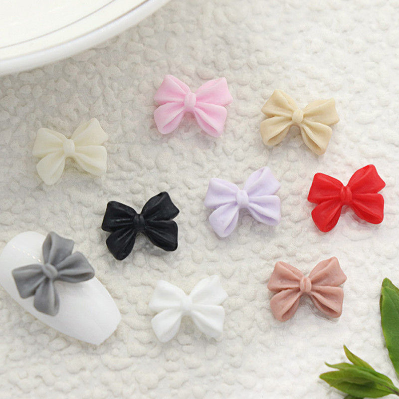 Best of Summer Kawaii Bowknot Nail Art Charms Lovely Fairy Resin Ribbon Bow Nail Art Decoration Flatback Bowtie Manicure Parts R9 Reviews & Tips