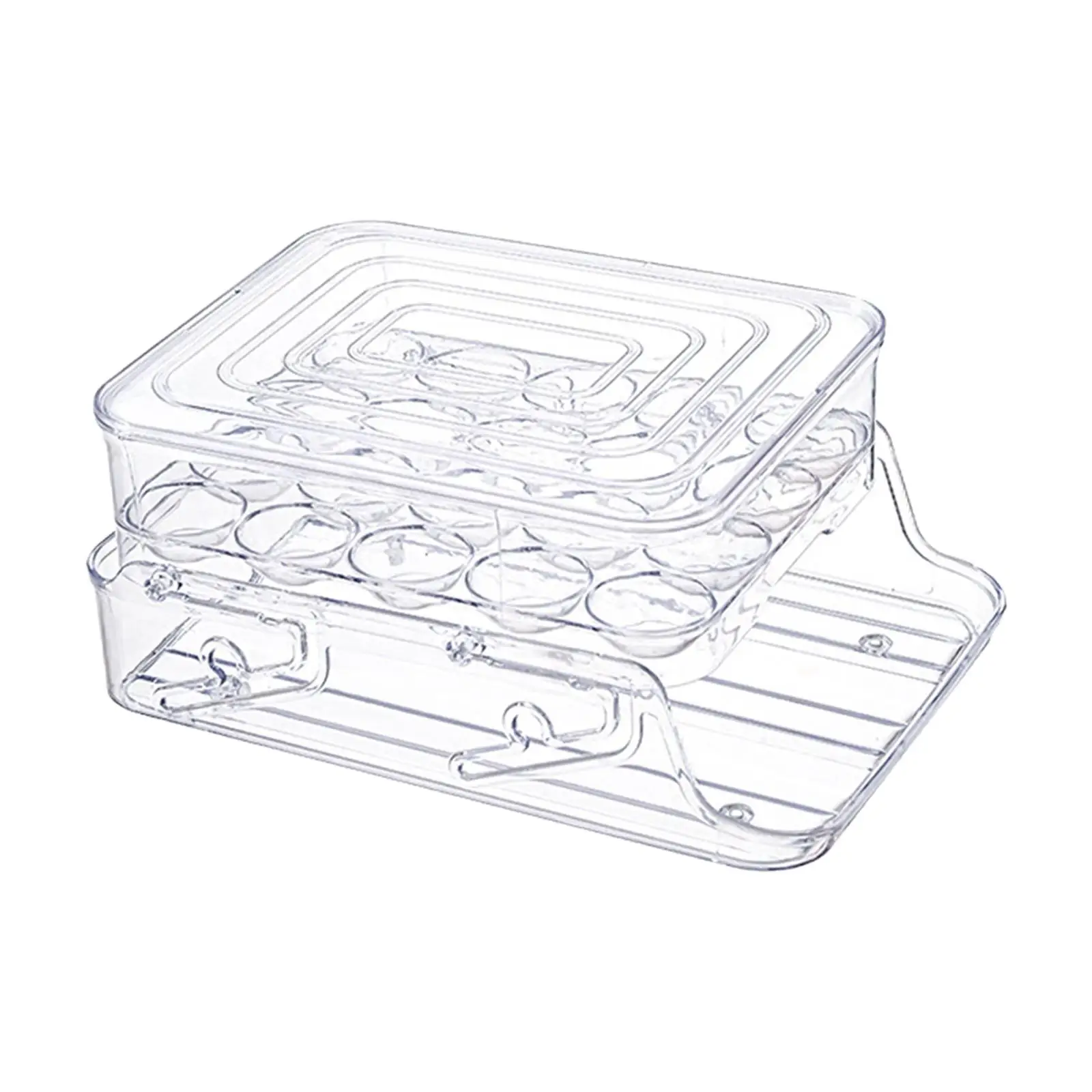 Egg Storage Container Organizer Bin with Lid Egg Container Household Stackable Egg Holder for Refrigerator for Storage Container