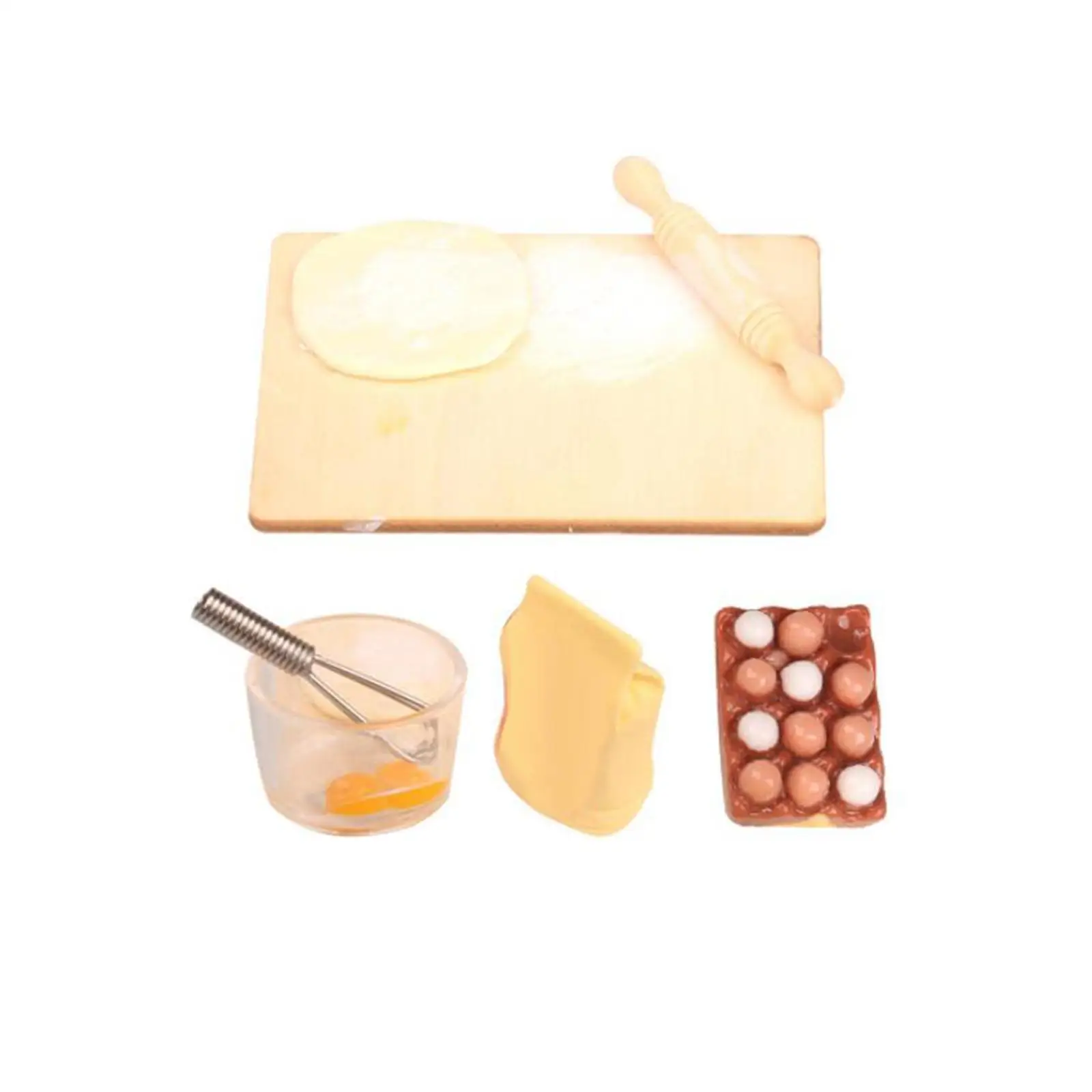 1:12 Miniature Food Baking Set Dollhouse Decoration Accessories 1/12 Miniature Baking Cooking Set for Home Restaurant Bakery