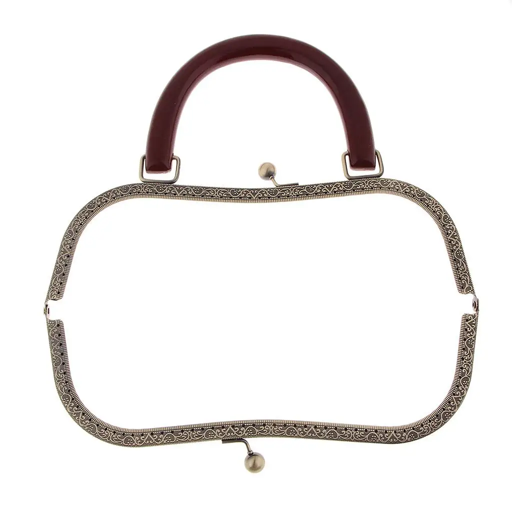 Metal Frame with Pearl Kiss Clasp Lock Bag Accessories for Women Girls