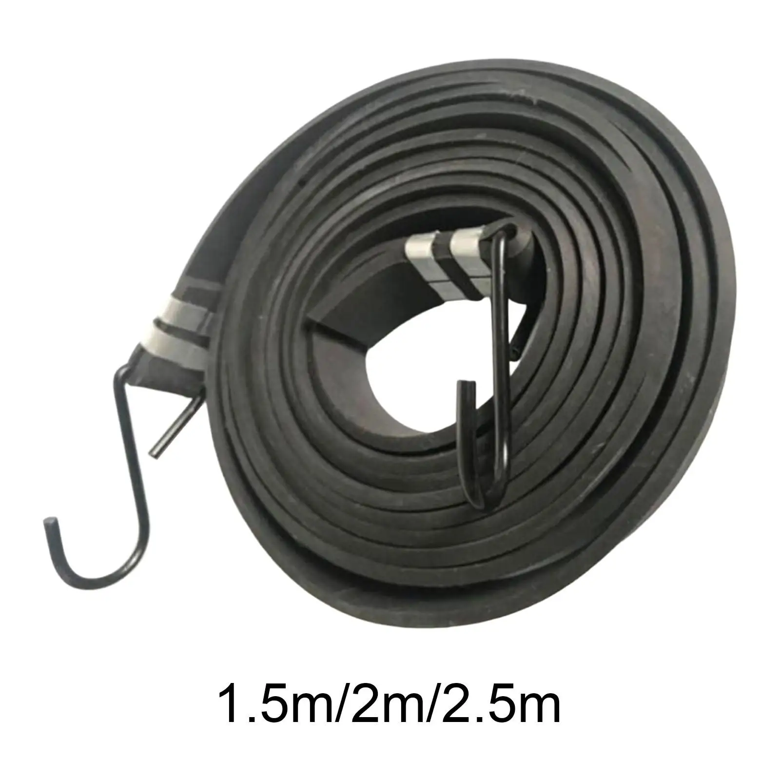 Thick Widened Flat Rubber Strap Bungee Cords with Hooks S Hooks Both End Fittings Design Easy to Install Long Lasting Adjustable