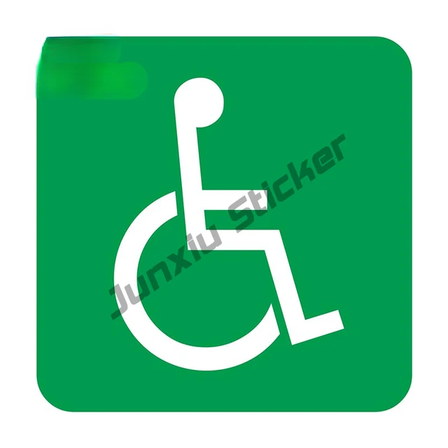 Signe de mobilité pour personnes handicapées, autocollant de stationnement,  décalcomanie en PVC pour voiture, accessoires automobiles, 2 pièces -  AliExpress