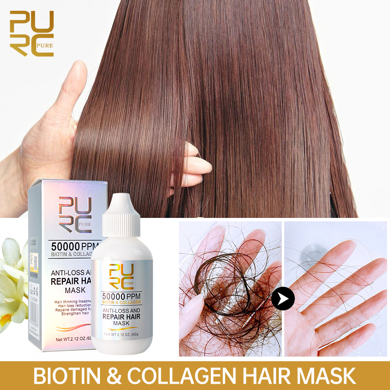 Best of PURC Biotin Collagen Hair Mask Anti Hair Loss Straightening Cream Smoothing Keratin Hair Treatment Magic Hair Care Products Reviews & Tips