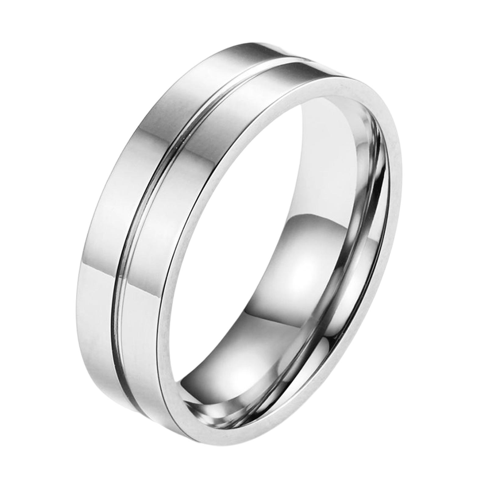Creative Ring Jewelry Titanium Steel Fashion Couple Ring for Holiday Engagement Daily Work Party Valentine'S Day Gift