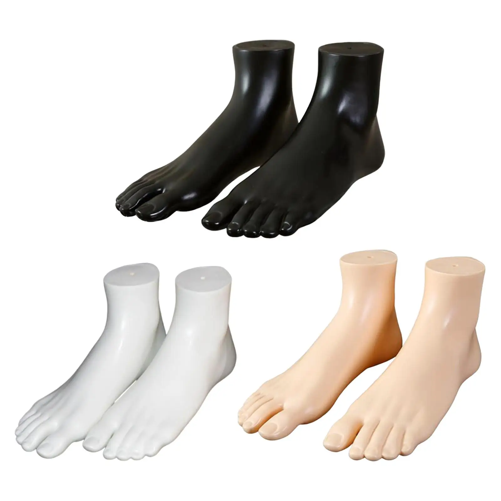 PVC Mannequin Feet Female Foot Left and Right for Toe Rings Chain Ankle Home