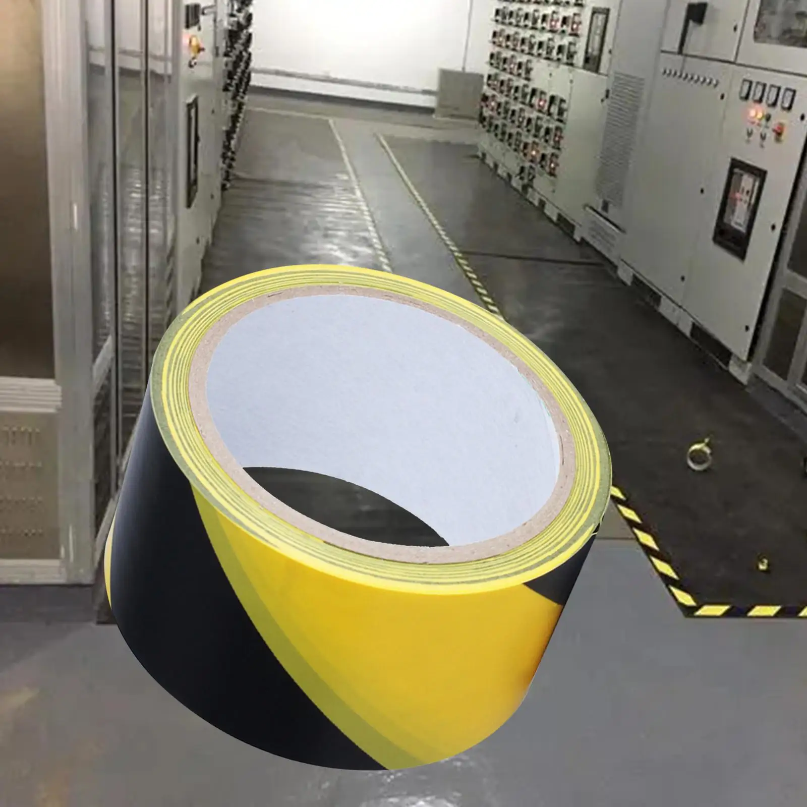 Warning Tape Identification Area PVC Hazard Warning Safety Stripe Tape for Equipment Stairs Factory Construction Pipes