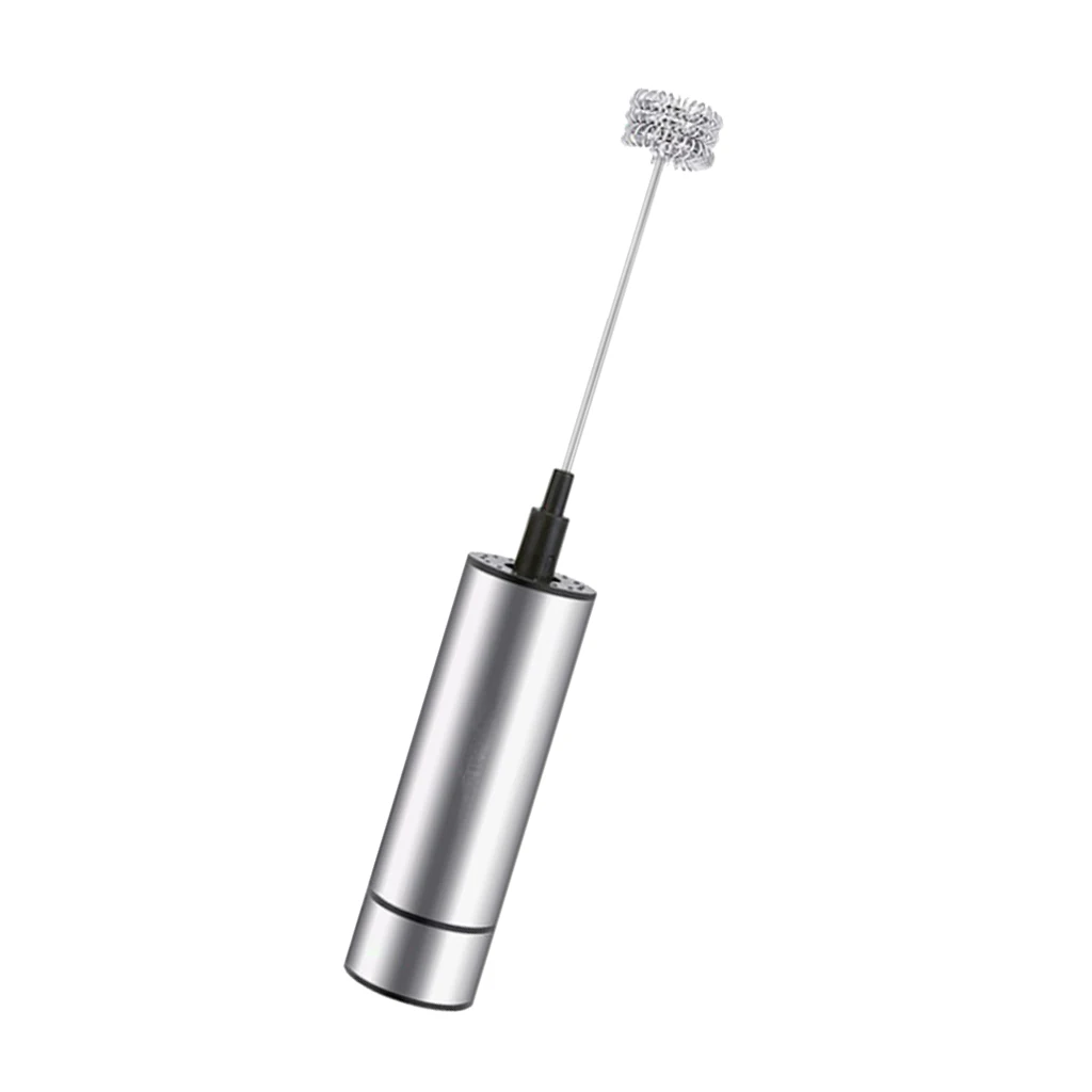 Stainless Steel Electric Handheld Cappuccino Milk Frother - Triple Spring