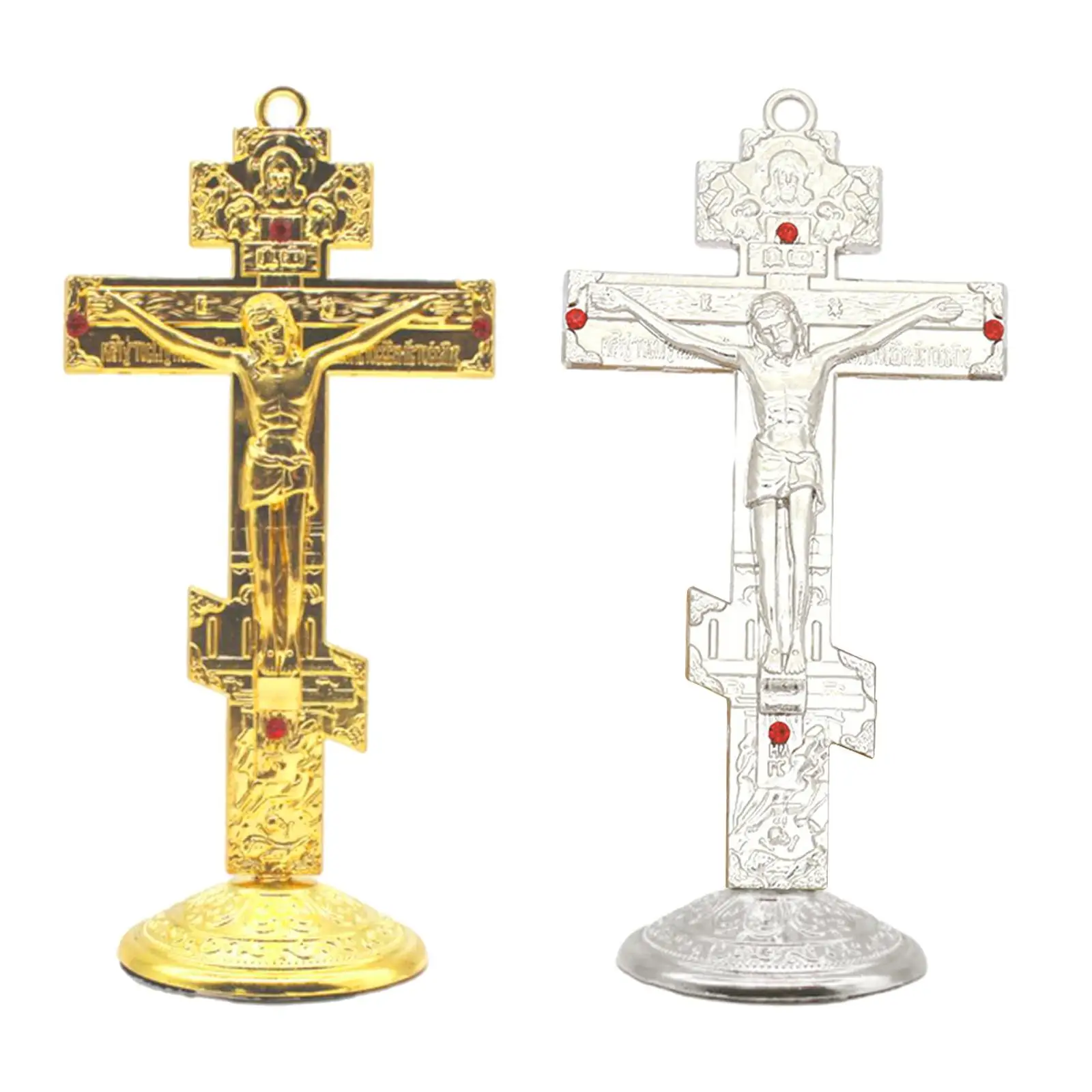 Jesus Cross for Desk Religious Gifts Easy to Install Standing Crucifix Christian Home Goods Table Top Crucifix Cross Catholic