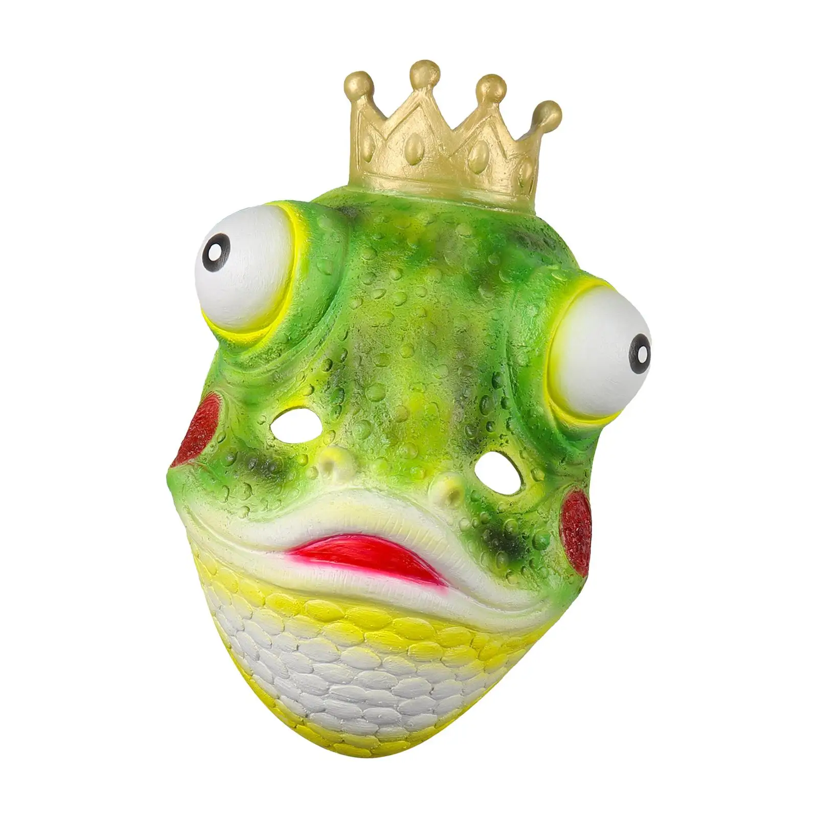 Frog Prince Mask Costume Accessory Face Cover Adults Frog Mask Animal Mask for Party Favor Carnival Stage Performance Birthday