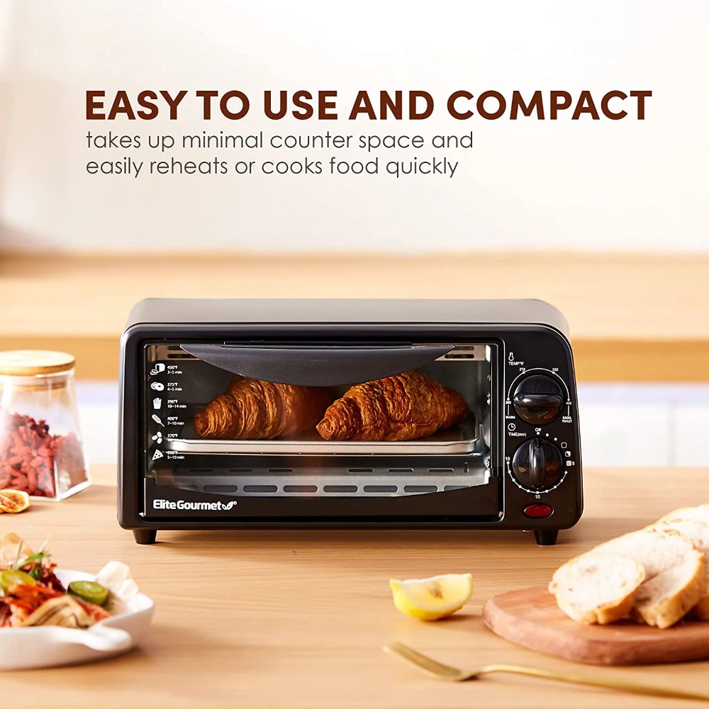 Title 4, Elite Gourmet 2 Slice Toaster Oven with Timer