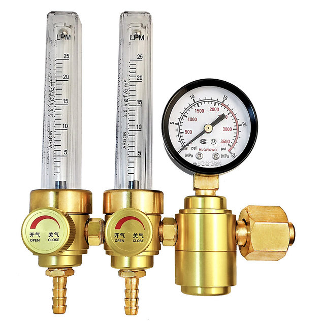 Riduttore Pressione Gas Argon Per Saldatura - Con Flussometro, Filettatura G5/8, Ottone