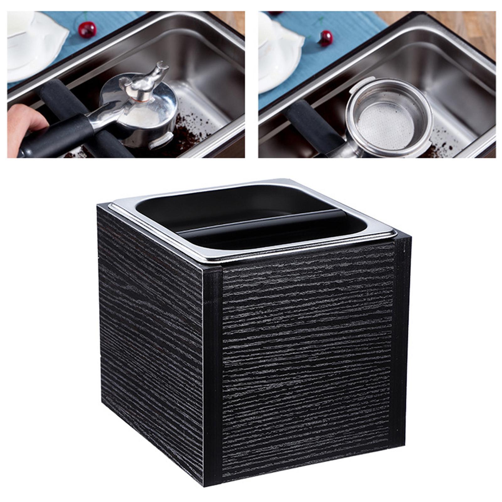 Classic   Compact Built-in Coffee Ground Knock Container Durable Wood Trash Can Grind Waste Bin Espresso Grind Knock 