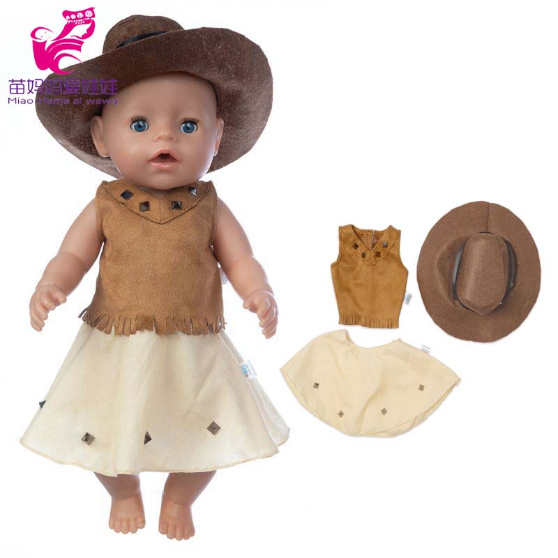 38cm doll clothes for 43cm Bebe doll boy clothes pants blue elephant set for 17" doll fur pajama