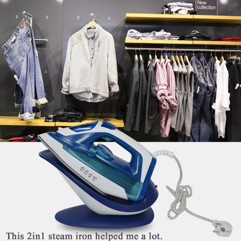 Title 3, Electric Iron Steam Brush Portable Ironing Mach...