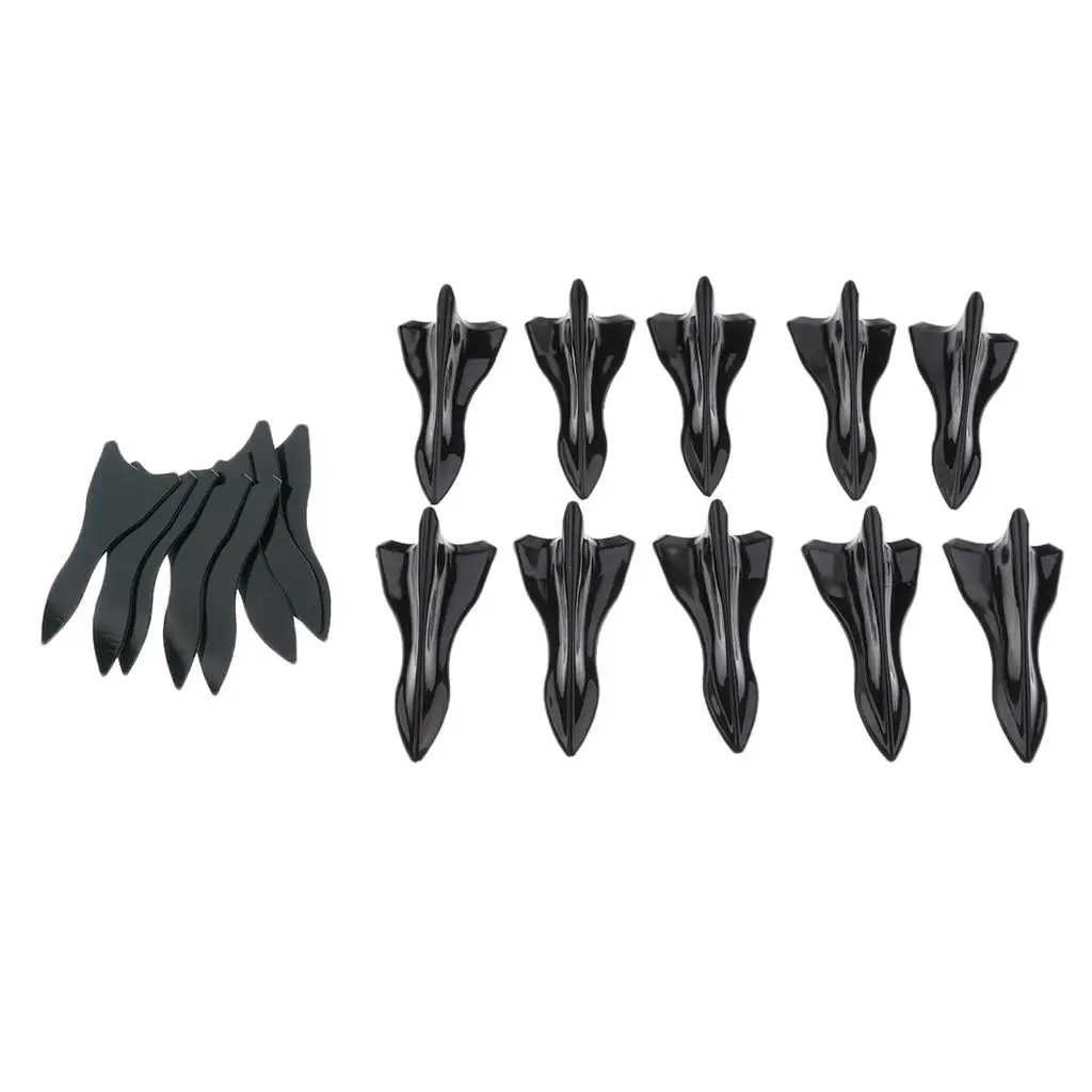 10 Pieces Air Generator Fin for Car Spoiler Roof Wing Decreases Turbulence High quality ABS