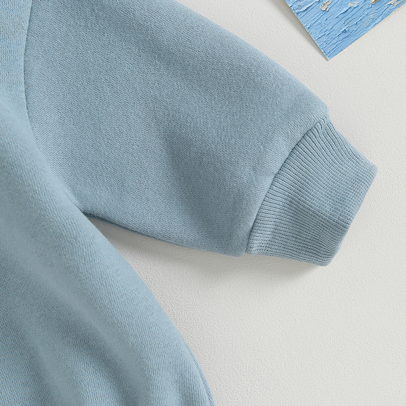 Neugeborene Baby Kleidung kleine Dude Bubs Sweatshirt Blase Stram pler Fleece Pullover Herbst Winter Outfit – Detail 6