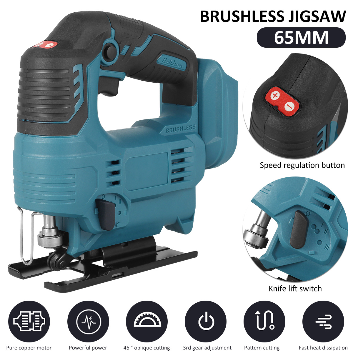 Title 1, лобзик аккумуляторный 18V Brushless Jigsaw Elec...