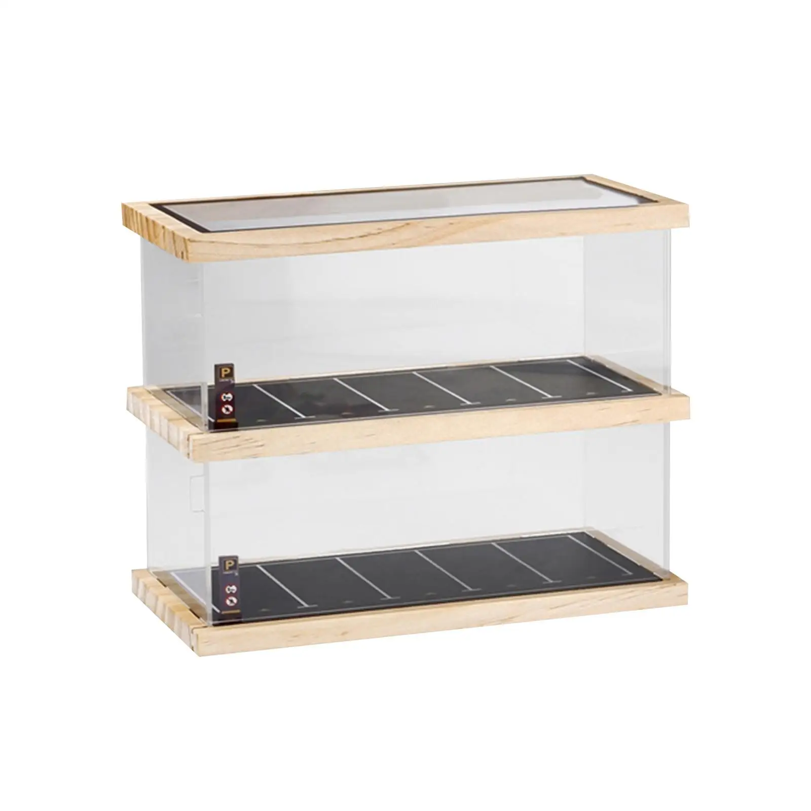 1:64 Parking Lot Acrylic Storage Organizer Decoration Display Case for Office Desk Collectibles Bookshelf Countertop Study