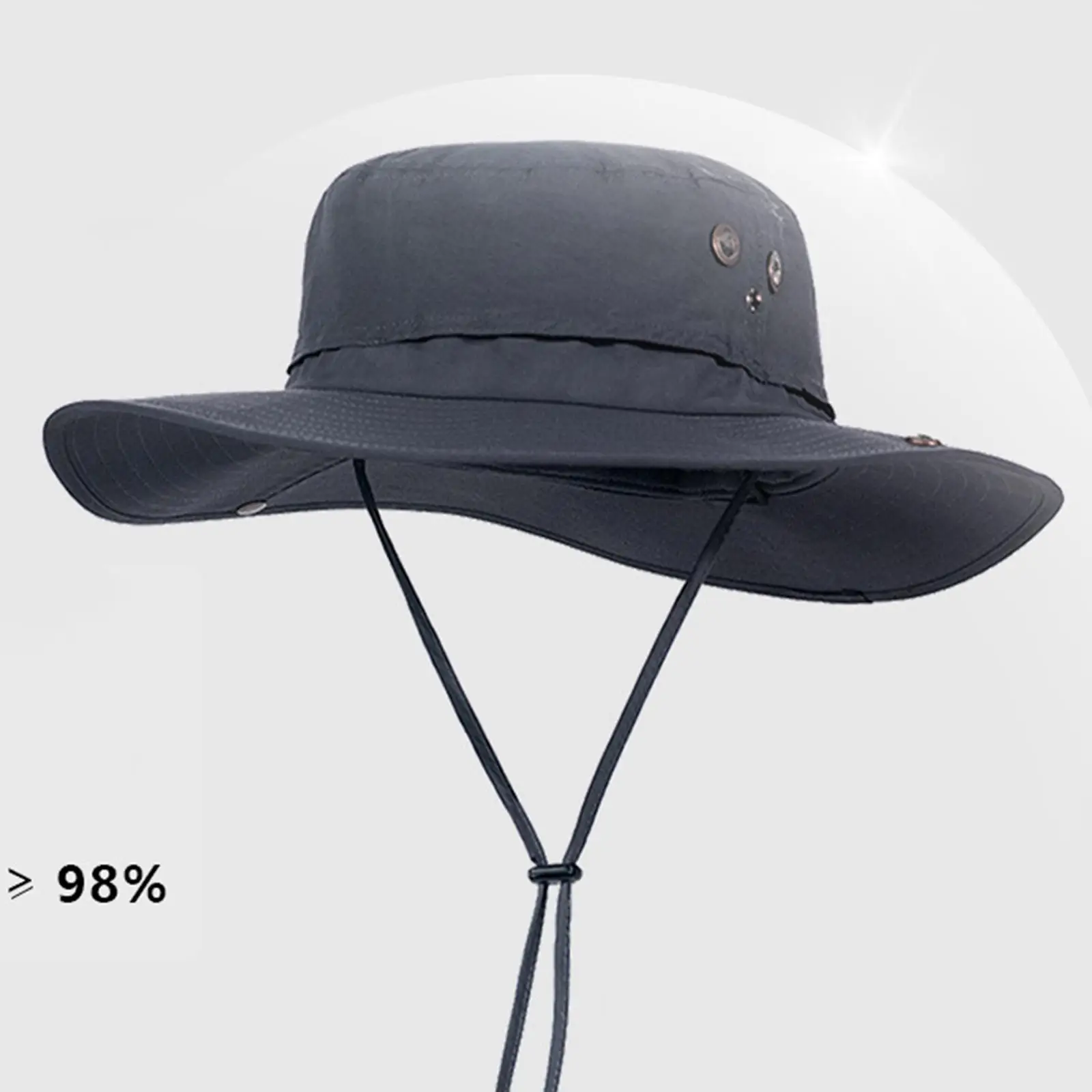 Sun Protection Hat Waterproof Breathable with Strings Wide Brim Bucket Sunhat for Fishing Hat Outdoor Travel Garden Women Men