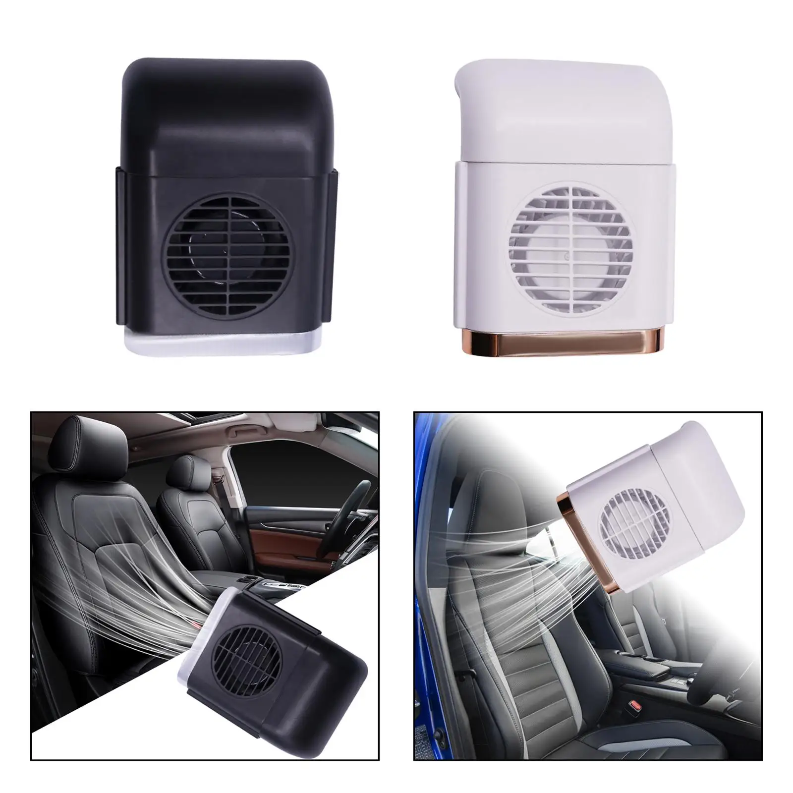 Car Seat Cooling Fan 5V Easy Installation 3 Speeds Adjustable Space Saving Portable Car Headrest Fan for Truck SUV Sedan