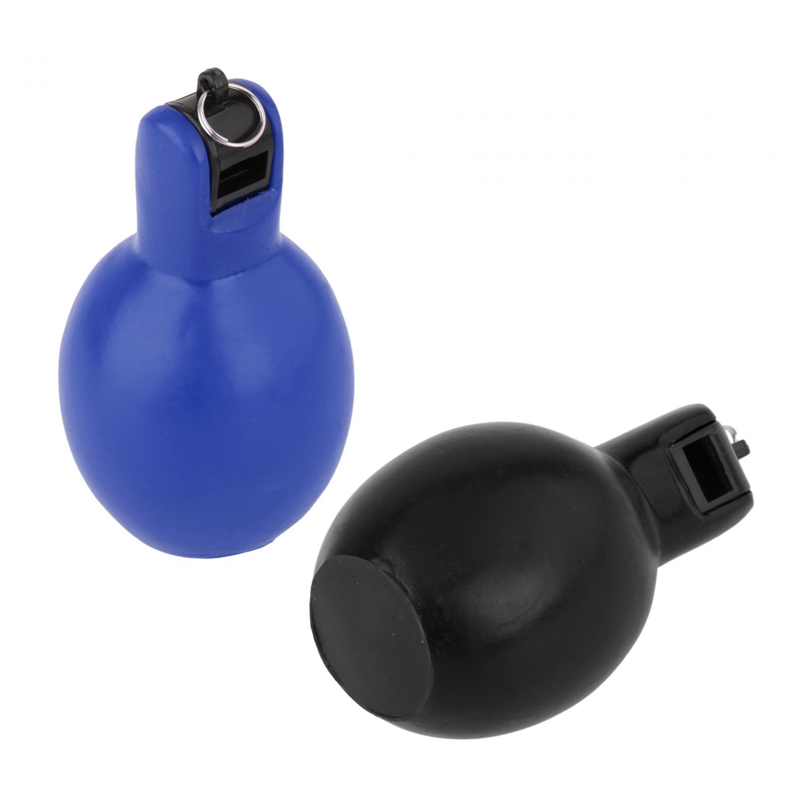 2 Pieces Hand Squeeze Whistles Coaches Whistle Loud Soft PVC Sports Whistle Trainer Whistle for Football Home School Referees