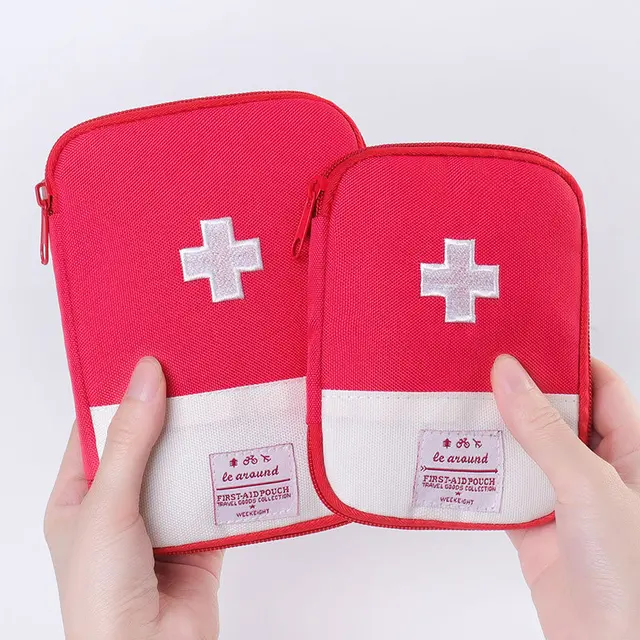 Peggybuy Mini trousse de premiers soins sac extérieur voyage médecine  paquet organisateur de stockage 