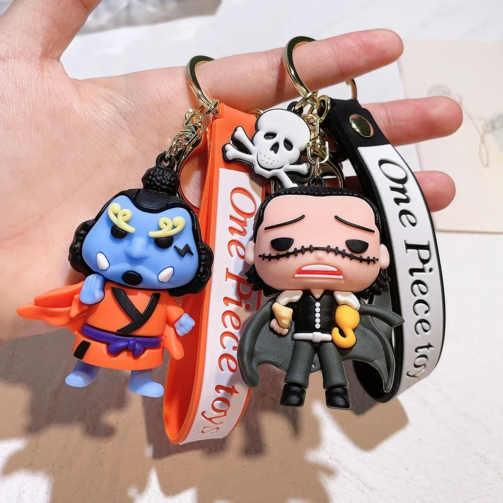 One Piece Anime Keychain Cute Flying Street Rope Long Very Flat Roger Keychain