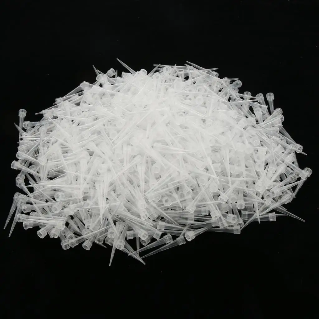 1000pcs Universal 10 UL Pipette Tips For 10L Pipettor, Clear