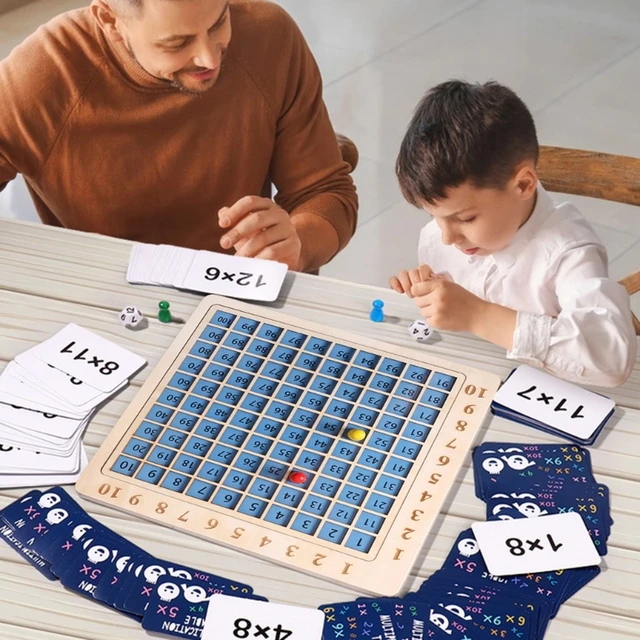 Crianças jogo de aprendizagem brinquedo matemática manipuladora blocos de  matemática placa de multiplicação torna a aprendizagem