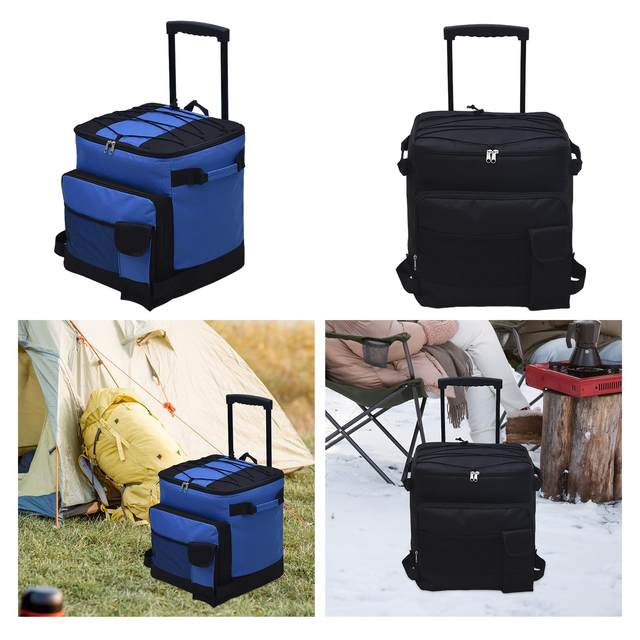 Borsa Termica Rigida Pieghevole Da 40 Litri - Per Picnic, Spiaggia, Campeggio, Con Tavolo E Apribottiglie