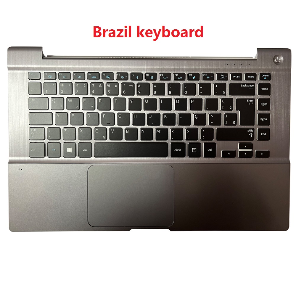 latin brasil teclado do portátil com cinza palmrest capa superior