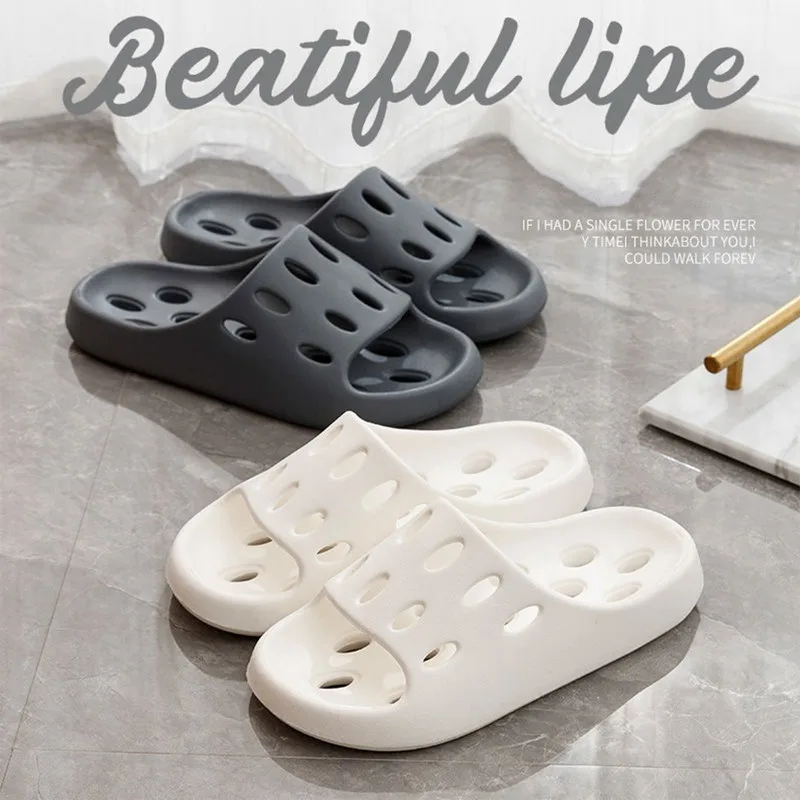 Title 20, Summer Men Shower Slippers Slides Bathroom Leak...