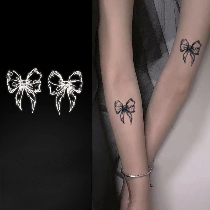 2022 New Korea Fashion Sweet Bow Waterproof Juice Tattoo Stickers For Woman  Body Arm Thigh Temporary Tattoos Fake Tattoo - Temporary Tattoos -  AliExpress